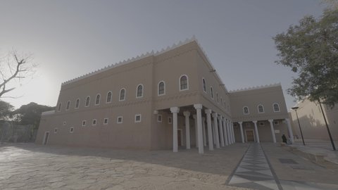 Al-Murabba' Historic Palace in Riyadh, authenticity, authenticity, and adherence to Saudi heritage, famous landmarks and tourist sites, design and architectural art of old-style mud buildings, archaeological sites in the Kingdom of Saudi Arabia