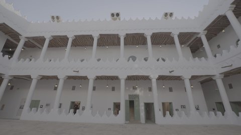 Al-Murabba' Historic Palace in Riyadh, authenticity, authenticity, and adherence to Saudi heritage, famous landmarks and tourist sites, design and architectural art of old-style mud buildings, archaeological sites in the Kingdom of Saudi Arabia