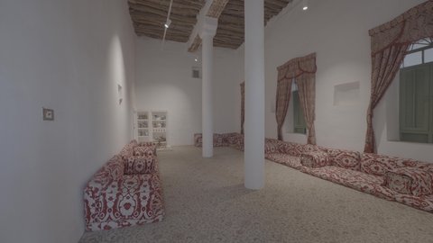 A tour inside the historic Al-Murabba Palace in Riyadh, featuring authenticity, authenticity, and adherence to Saudi heritage. Famous landmarks and tourist attractions, the design and architectural art of old-style mud buildings, and archaeological sites in the Kingdom of Saudi Arabia.