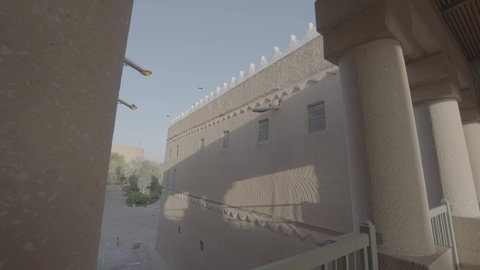 قصر المربع التاريخي في مدينة الرياض، العراقة والأصالة والتمسك بالتراث السعودي، معالم و أماكن سياحية مشهورة، التصميم و الفن الهندسي المعماري للمباني الطينية على الطراز القديم، المواقع الأثرية  في المملكة العربية السعودية