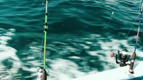 Practicing the profession of sea fishing, hobby and skill of fishing, enjoying practicing the professions of navigation in the past, popular handicrafts, close-up photography of a fishing rod from the Red Sea in the Kingdom of Saudi Arabia