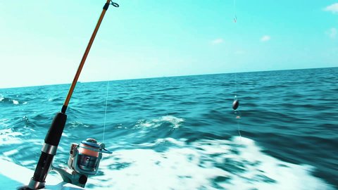 Practicing the profession of sea fishing, hobby and skill of fishing, enjoying practicing the professions of navigation in the past, popular handicrafts, close-up photography of a fishing rod from the Red Sea in the Kingdom of Saudi Arabia