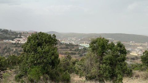 The high Al-Soudah Mountains in the Asir region, green natural places and parks, famous tourist areas and landmarks, mountainous landscapes on the plateaus and highlands, areas that attract and attract tourists from all over the world to the Kingdom of Saudi Arabia.