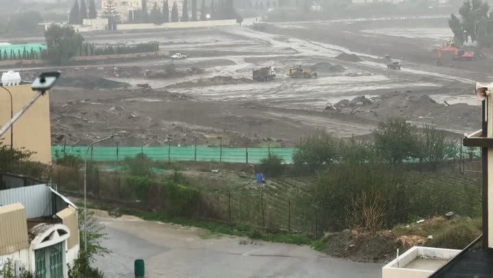 Famous natural tourist attractions and landmarks, foggy weather in southern Saudi Arabia, rock formations and mountain ranges, drone footage of Abha Viewpoint in Asir Region