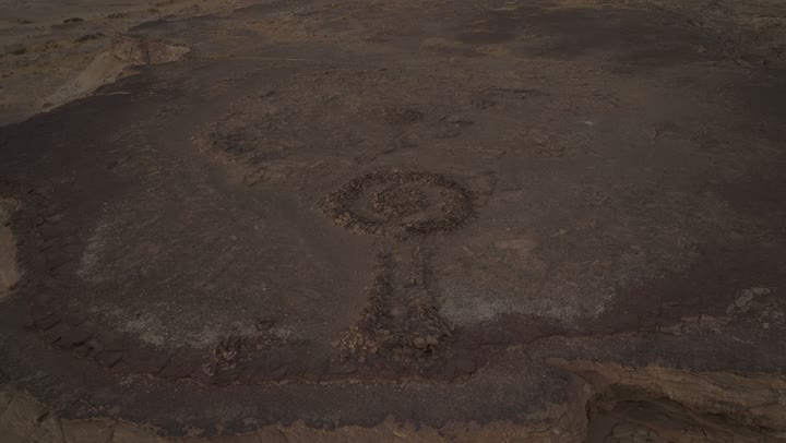 An ancient historical archaeological site, the terrain, peaks and mountain heights in the desert, drone photography of mountains in the city of Hail, mountains and rock formations in the desert regions of the Kingdom of Saudi Arabia