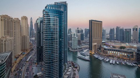 الفن الهندسي المعماري للمباني والمنشآت المطلة على البحر، النمو والتطور العمراني للأبراج وناطحات السحاب في دولة الإمارات العربية المتحدة، معالم دبي السياحية المشهورة، الواجهة البحرية المطلة على ساحل الخليج العربي، مرفأ ومرسى اليخوت في مارينا دبي