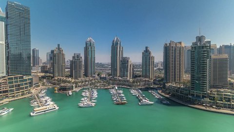 الفن الهندسي المعماري للمباني والمنشآت المطلة على البحر، النمو والتطور العمراني للأبراج وناطحات السحاب في دولة الإمارات العربية المتحدة، معالم دبي السياحية المشهورة، الواجهة البحرية المطلة على ساحل الخليج العربي، مرفأ ومرسى اليخوت في مارينا دبي