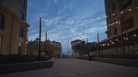 Commercial buildings and facilities in Dubai, the architectural art of building towers and skyscrapers in a modern style, famous tourist attractions in the United Arab Emirates, attracting and attracting tourists from all over the world