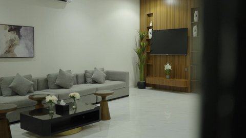 Luxury interior design for villas and apartments in Saudi Arabia, a living room with luxurious home furnishings, modern interior design for a living room in a luxury chalet, furnishing the suite with all the luxury furnishings.