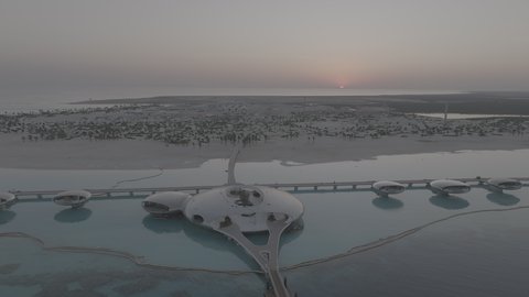 أماكن لجذب السياح من مختلف البلدان وقضاء عطلة صيفية ممتعه، المنظر الطبيعي المتميز في البحر الاحمر, معالم ساحلية سياحية في مدينة جدة, تصوير درون جوي لشاطئ البحر في جزيرة شيبارة في المملكه العربيه السعوديه,  خلفية الطبيعه