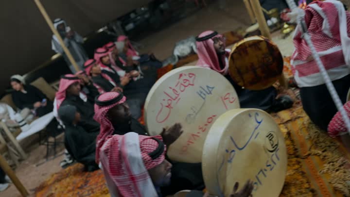 Popular singing art, Najdi Arda, chants, and folk dancing, arts and performances of Saudi folklore, folk dances in national occasions, festivals, and holidays in the Kingdom of Saudi Arabia.