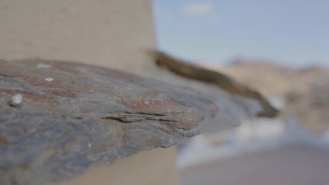 Stone house in Asir city, old mud walls, ancient mud buildings, old-style architecture, famous historical landmarks, tourist attractions in Saudi Arabia.