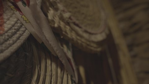 Stone house in Asir city, old mud walls, ancient mud buildings, old-style architecture, famous historical landmarks, tourist attractions in Saudi Arabia.