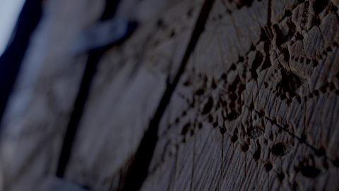 Stone house in Asir city, old mud walls, ancient mud buildings, old-style architecture, famous historical landmarks, tourist attractions in Saudi Arabia.