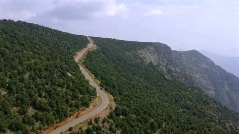 Agricultural terraces and green plants on mountain ranges and heights, Balsamar Governorate in Asir region, a distinctive natural landscape, rock formations and composition in the Kingdom of Saudi Arabia