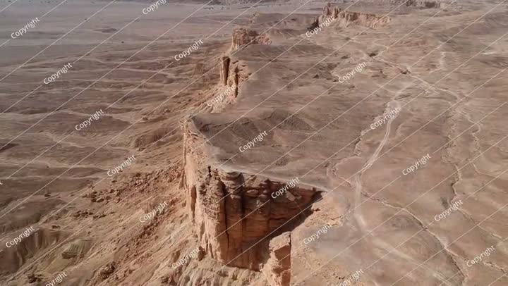 Camera drone ascends above Edge of the World