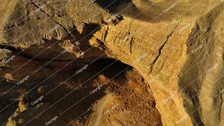Aerial Tranquil View Of Famous Natural Cave, Drone Flying Upwards On Sunny Day -