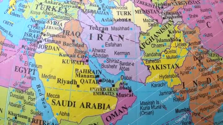 خريطة الشرق الأوسط والعالم