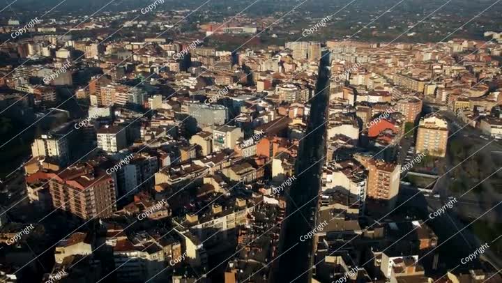 Cityscape 4K aerial view