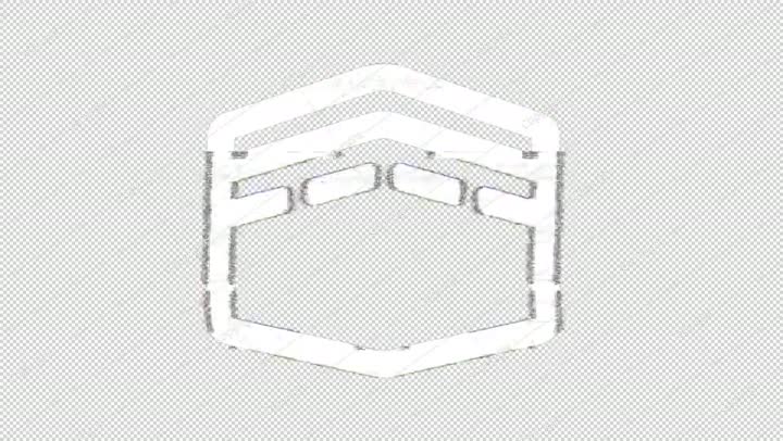 Icon kaaba is distorted. Glitch. Noise, chromatic aberration, geometric