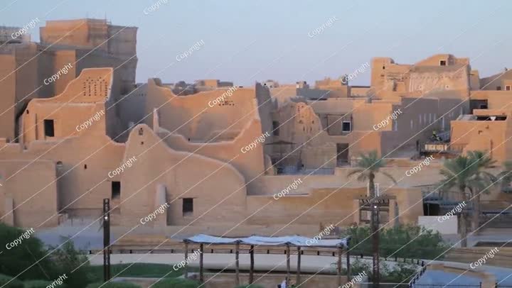 الدرعية العمارة التقليدية المبنية من الطوب اللبن بالرياض