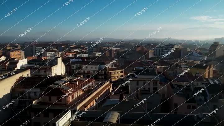 Cityscape 4K aerial view