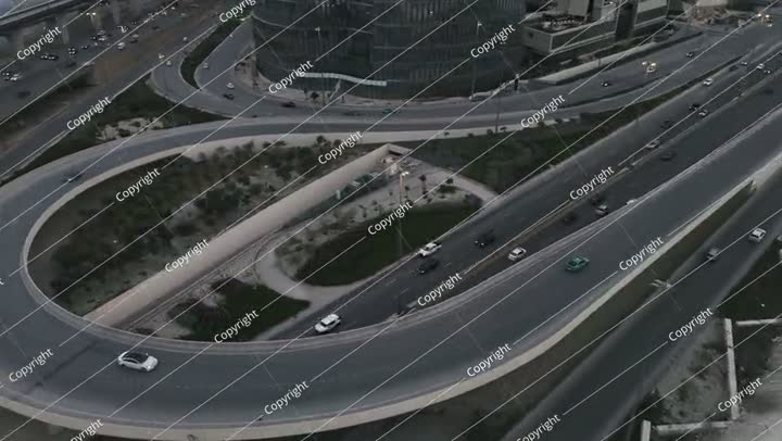 The road junction near KAFD - King Abdullah Financial District