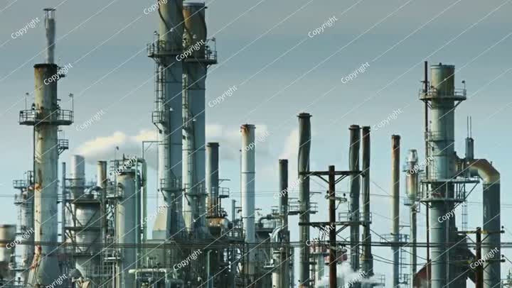 Aerial view oil terminal storage tank, White oil tank storage chemical petr..