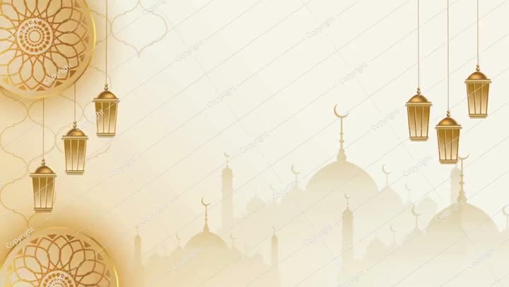 رسم متحرك مع مسجد عيد الفطر، رسم متحرك ثلاثي الأبعاد لرمز الصيام