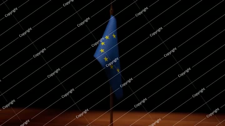 رسوم متحركة ثلاثية الأبعاد تاريخية وواقعية وملحمية للعلم مع قناة ألفا (معزولة)