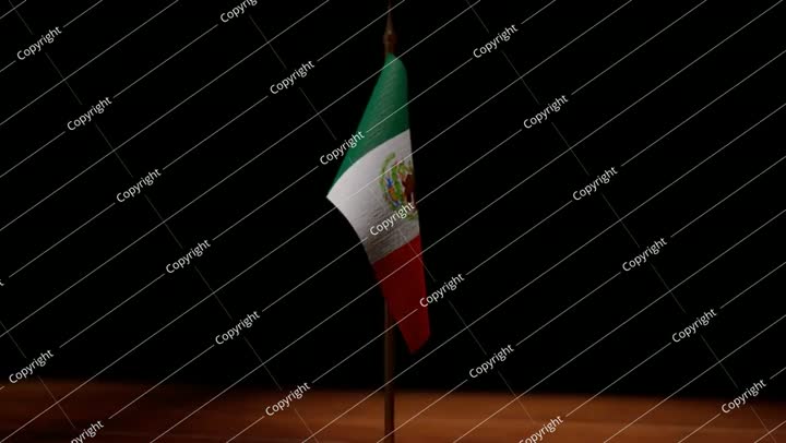 epic, realistic, historical 3d flag animation with alpha channel (isolated)