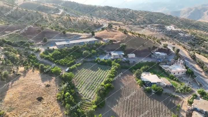 Aerial Footage of Mountains and Hills at Kurdistan Iraq