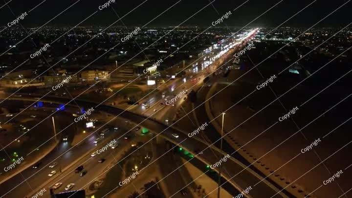 منظر جوي لطريق خريص بالرياض