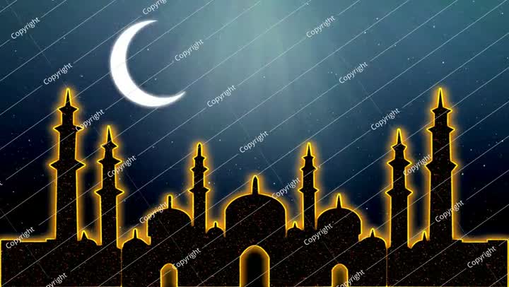 Animation. eid al fitr or eid mubarak with islamic background animation Eid