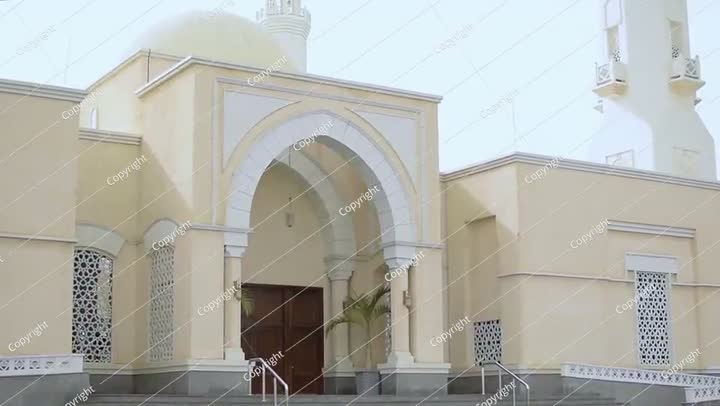 the beautiful wide view of mosque and minarets