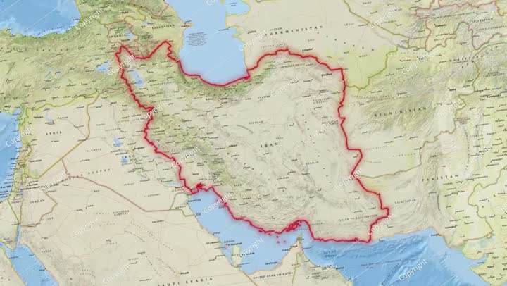 Iran Map Animation, national geographic Map Iran