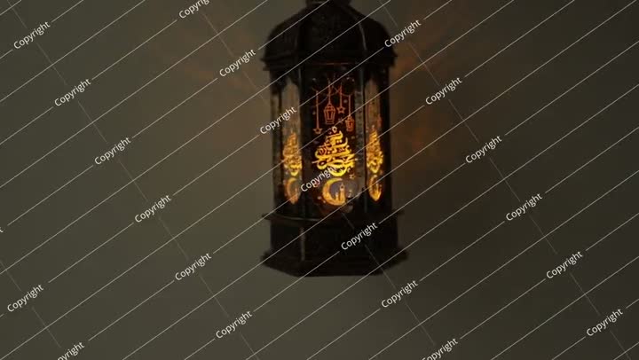 رمضان كريم، فانوس إسلامي عتيق مزخرف بالخط العربي