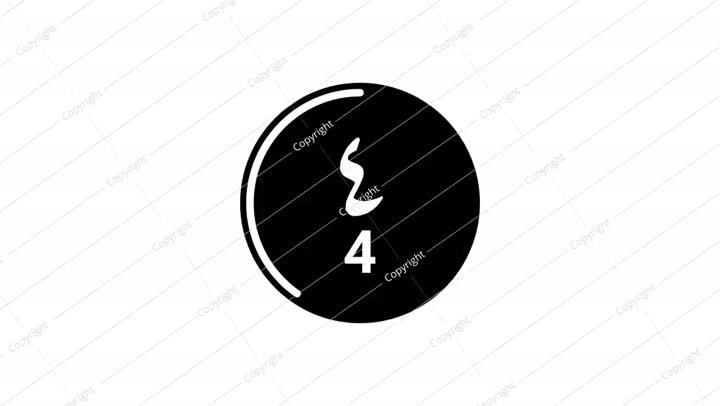 10 seconds black countdown (Eastern and Western Arabic numerals) on a white bg