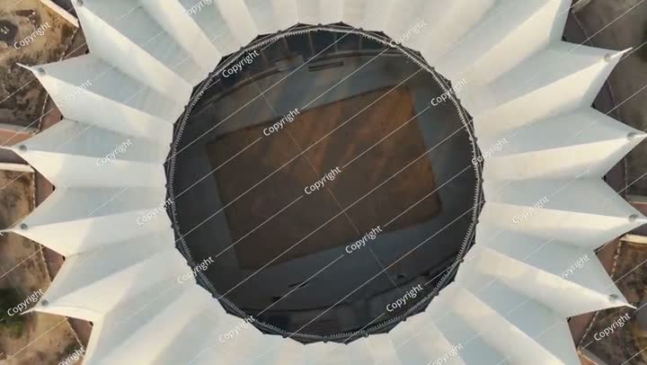 Aerial View of Riyadh Stadium Sunrise