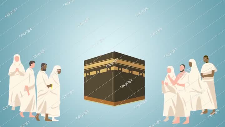 الحجاج يقتربون من الكعبة في مكة المكرمة للحج