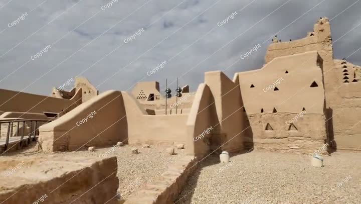 Traditional mud-brick architecture od Diriyah's historical heritage in Riyadh,