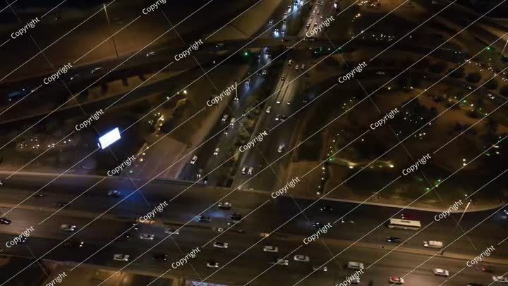 Aerial view of of Makkah al Mukarramah and Eastern Ring Road in the night