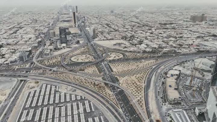 The road junction near KAFD - King Abdullah Financial District