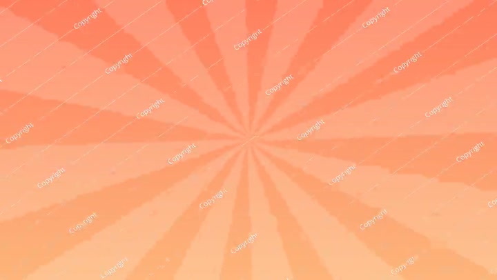 خلفية حلزونية متحركة. حلقة متناسقة. فن البوب، غروب الشمس، تدرج الألوان.