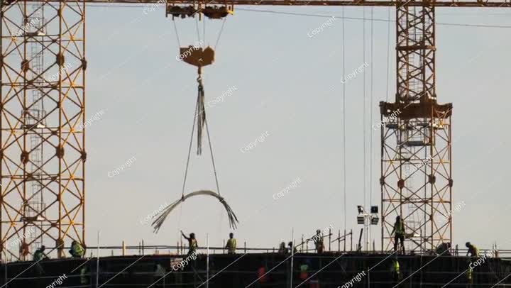 Plenty of cranes working on the mega construction in Saudi Arabia