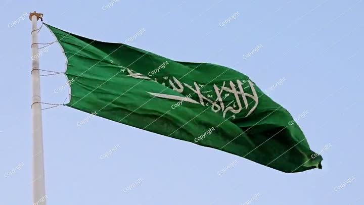 The national flag of Saudi Arabia kingdom