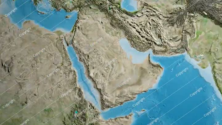 المملكة العربية السعودية على الكرة الأرضية. مائل. قمر صناعي. بدون تسميات