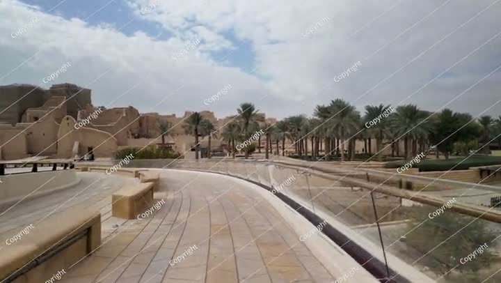 مدينة الدرعية التاريخية مبنية بالطوب اللبن في مدينة الرياض بالمملكة العربية السعودية