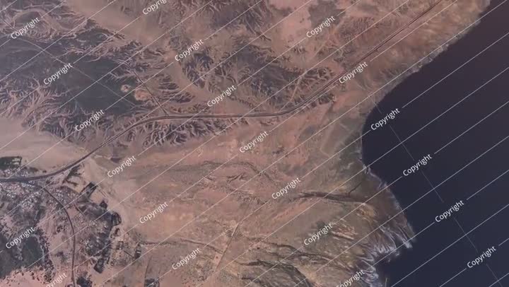 Aerial view of Gayal Desert and Neom. Saudi Arabia