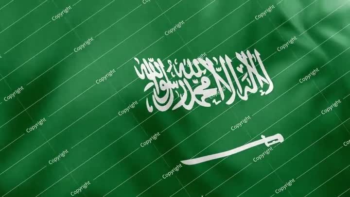 رسوم متحركة لعلم المملكة العربية السعودية الملوح
